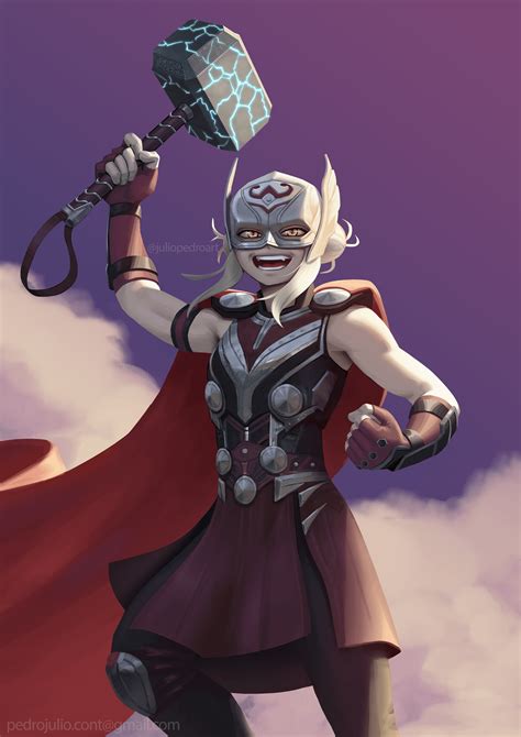 Toga My Hero Academia X Mighty Thor Marvel Cinematic Universe Art