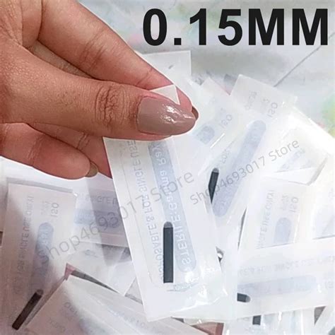 Pcs Laminas Nano Needles Mm Tebori Microblading Blades Black