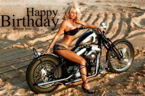 Happy Birthday Motard Sexy Pin Up Chicks On Bikes Ride On Biker