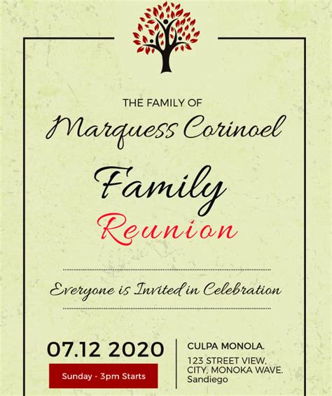 34+ Family Reunion Invitation Template - Free PSD, Vector EPS, PNG ...