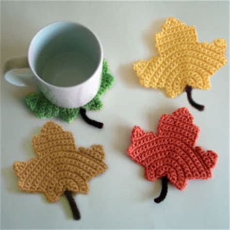 Crochet Spot » Blog Archive » Crochet Pattern: Maple Leaf Coasters ...