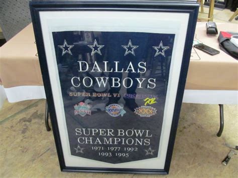 Championship Large Framed Banner Dallas Cowboys