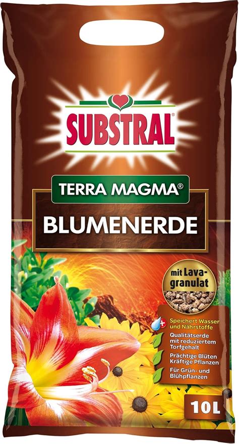 Substral Terra Magma Blumenerde mit Lavagranulat für Zimmer Balkon