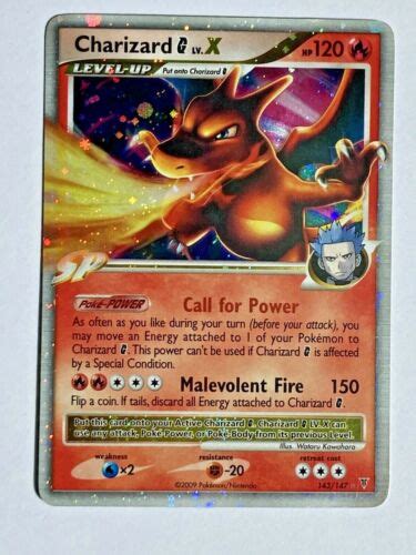 Charizard G LV X Supreme Victors 143 147 Holo Pokemon Card 2009