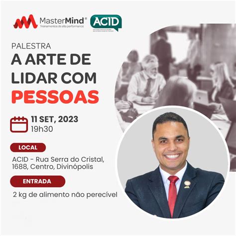 Palestra gratuita A arte de lidar as pessoas ACID Associação