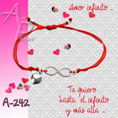 A 242 Pulsera De Plata Infinito Corazón San Valentín Pulseras Plata