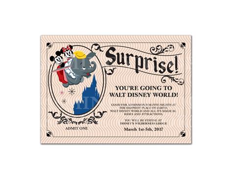 Surprise You Re Going To Disneyland Printable Printable Templates