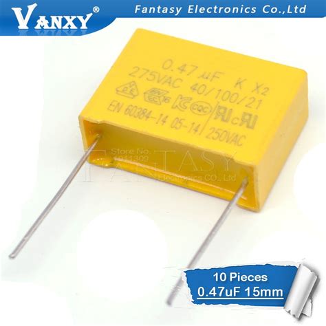 Pcs Nf Capacitor X Capacitor Vac Pitch Mm X Polypropylene