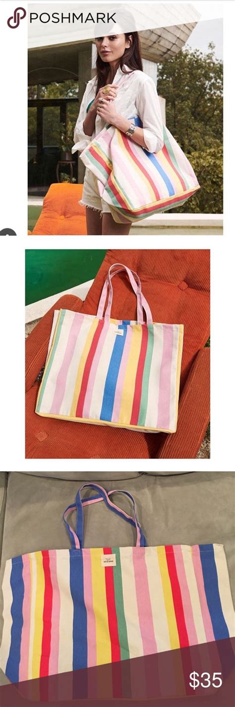 Sezane Rainbow Tote Bag 🌈🌈 Canvas Tote Bags Sezane Bags