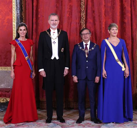 Queen Letizia Looks Resplendent In Red For Gala Honoring President Of