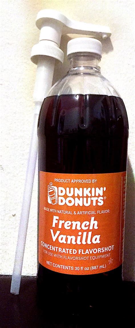 Dunkin Donuts Unsweetened French Vanilla Flavor Shot 30oz Bottle with Pump