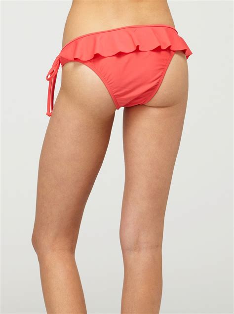 Surf Essentials Ruffle Surfer Bikini Bottoms R Roxy