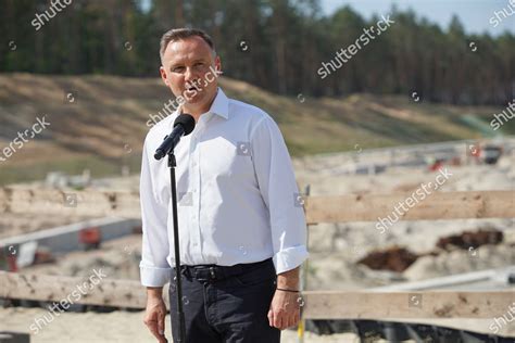 President Poland Andrzej Duda Visiting Construction Editorial Stock ...