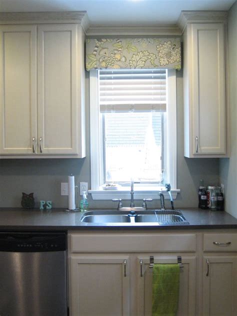 Image Showing The Cornice In The Space Diy Window Kitchen Cornice Kitchen Window Treatments