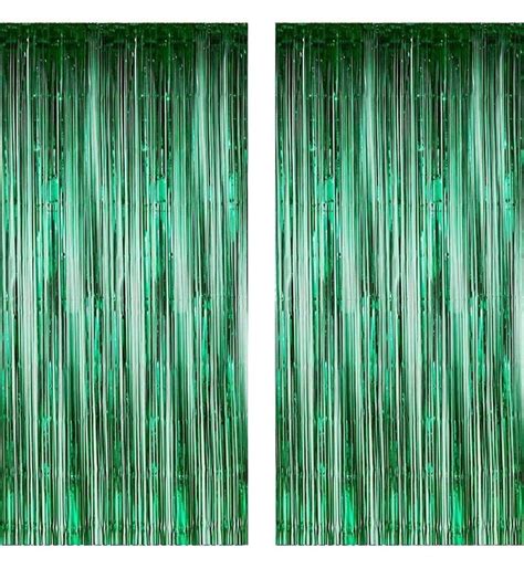 3 2 Ft By 6 6 Ft Pack Of 2 Metallic Foil Fringe Curtains For Party