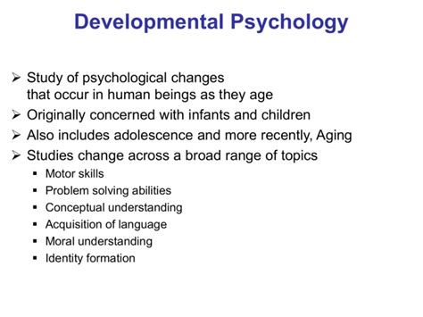 Developmental Psychology