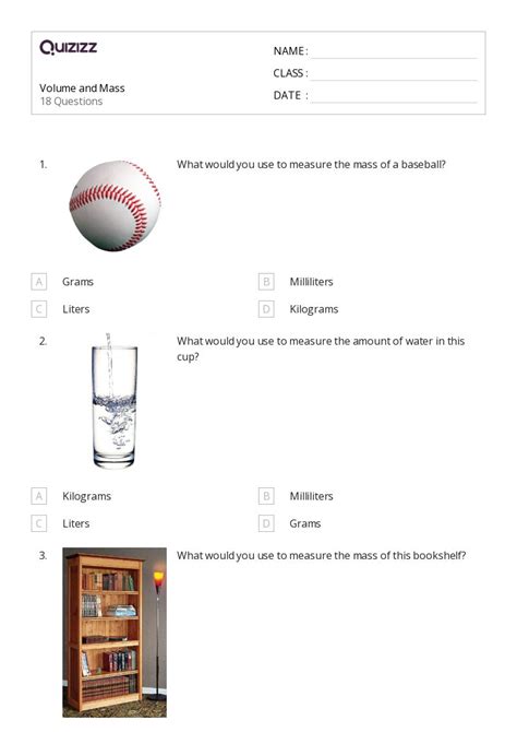 Measuring Volume Worksheets For Rd Grade On Quizizz Free Printable