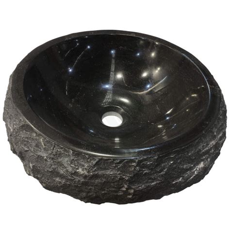 Buy 500400150mm Black Marble Stone Oval Above Counter Art Basin Mydeal