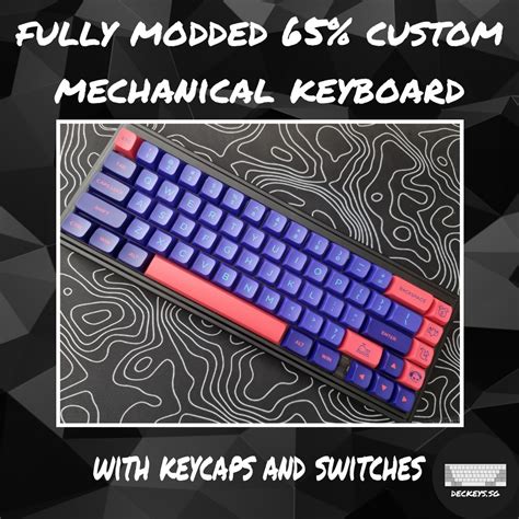 Fully Modded 65 Custom Mechanical Keyboard Ciy Gas67 With Keycaps And