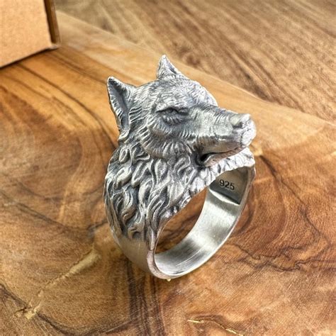 Wolf Ring - Etsy