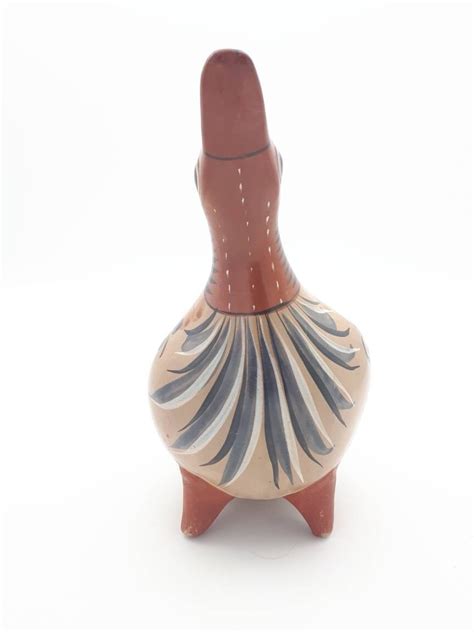 Vintage Tonala Pottery Duck Sculpture Statue Mexican Folk Art