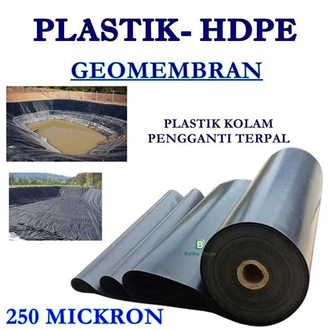 Jual Plastik Geomembran Hdpe Micron Lebar Meter Shopee Indonesia