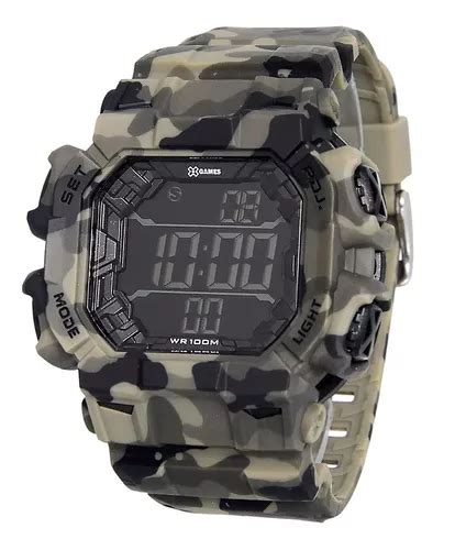 Reloj Digital X Games Xgppd Para Hombre Color De Fondo Verde