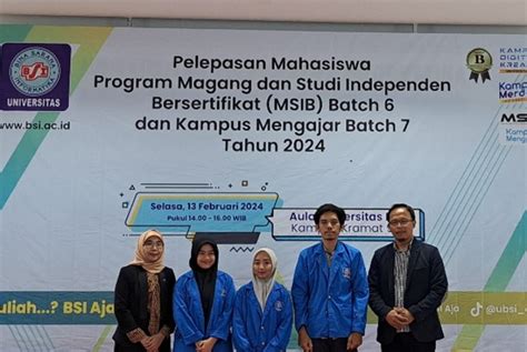 Dukung MBKM Universitas BSI Lakukan Pelepasan Mahasiswa MSIB Batch 6