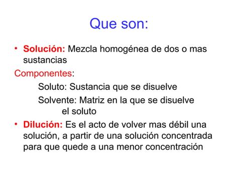 Diluciones Y Soluciones Ppt