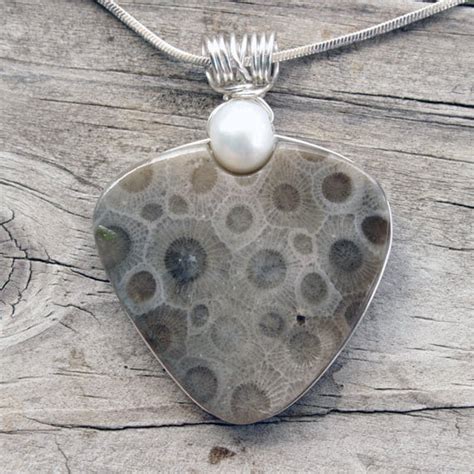 Petoskey Stone Petoskey Stone Jewelry Petoskey by SincerelyEarth