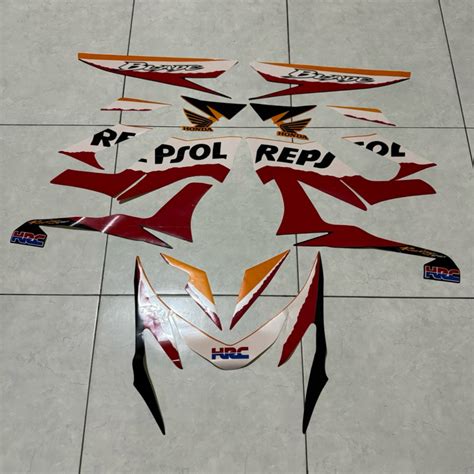 Jual Stiker Stripping Striping Decal Graphic Honda Blade Repsol Orange