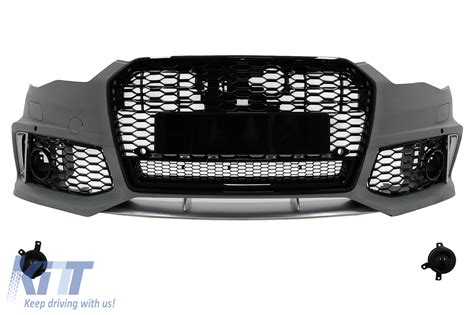 Front Bumper With Central Grille Suitable For Audi A6 C7 4G Facelift