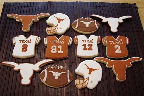 More Longhorn Cookies Football Sugar Cookies Texas Longhorn Cake