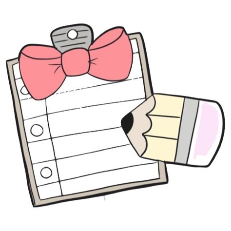 A Clipboard With A Pencil And A Bow On It