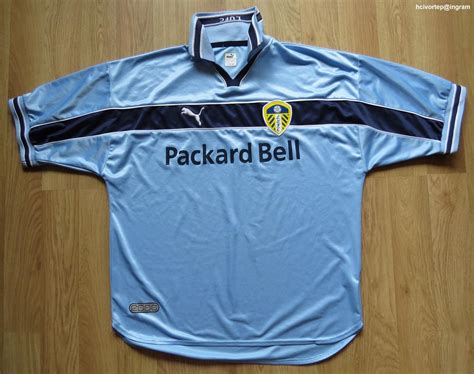 Leeds United Away Football Shirt 1999 2000 Sponsored By Packard Bell