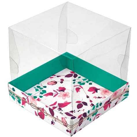 Caixa Premium Mini Panetone Cupcake Presente Floral C 10un Custom