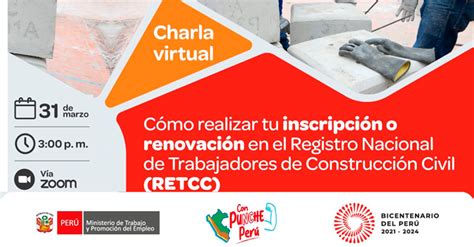 Charla Virtual Mtpe C Mo Realizar Tu Inscripci N O Renovaci N En El