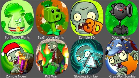 Bonk Choy Plants Peashooter Plants Zombie D Doom Plants Zombie Neonl