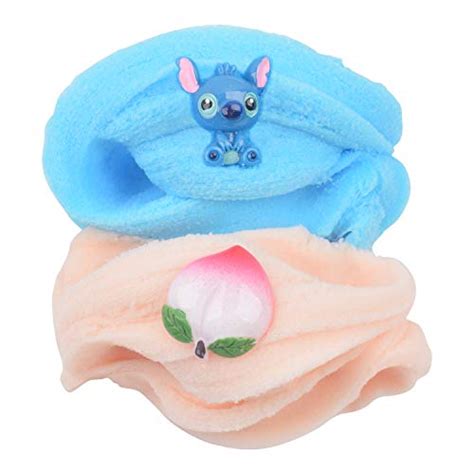 2 Pack Cloud Slime Kit With Blue Stitch And Peach Charms Scented DIY