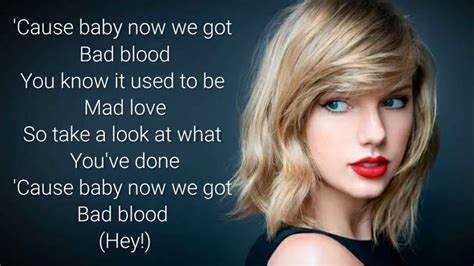 Taylor Swift Bad Blood Lyrical Youtube