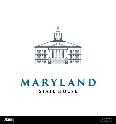 Maryland State House Icon Logo Design Template Stock Vector Image & Art ...