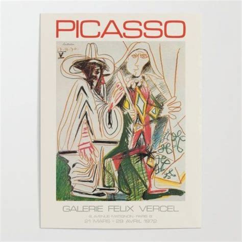 Pablo Picasso Exhibition Poster Poster Wallart Cube Shop