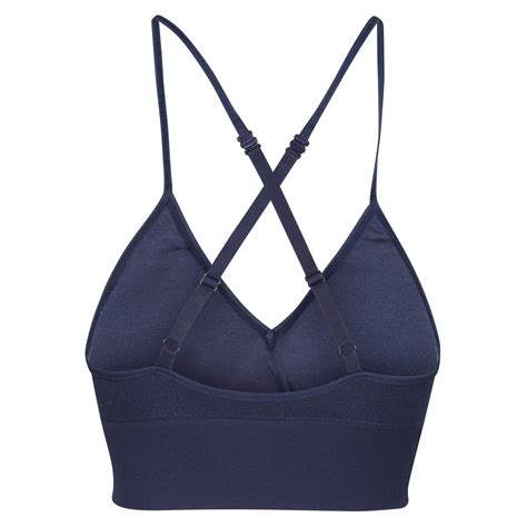 Reebok Terri Seamless Crop Top Bralette Womens Vector Navy