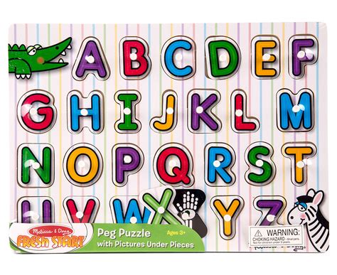 Melissa And Doug Alphabet Peg Puzzle 772032728 Ebay