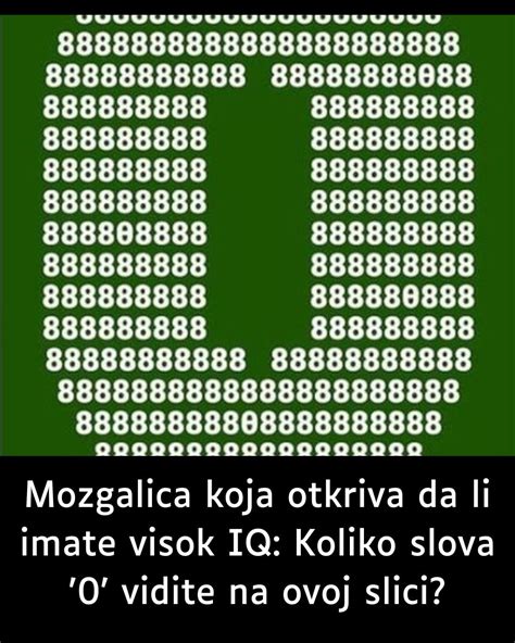 Mozgalica Koja Otkriva Da Li Imate Visok Iq Koliko Slova O Vidite Na