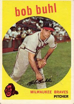 Bob Buhl Milwaukee Braves Old Baseball Cards Baseball Cards