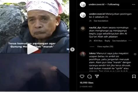 Gunung Merapi Erupsi Video Lawas Mbah Marijan Kembali Viral