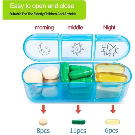 Pilulier Semainier Matin Midi Soir Grand Pilluliers Medicaments