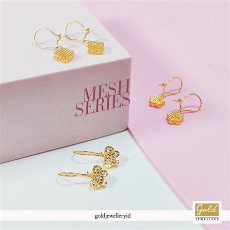 Jual Anting Emas Kuning Kadar K Mesh Series Di Lapak Gold