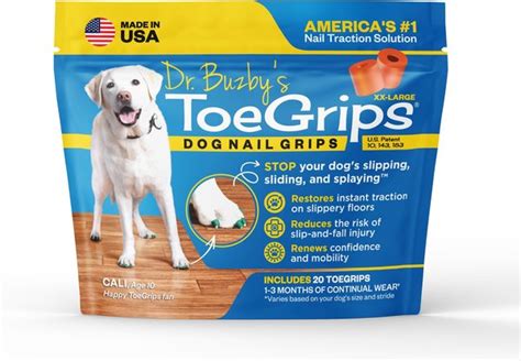 Dr Buzbys Toegrips Dog Nail Grips 20 Count Xx Large